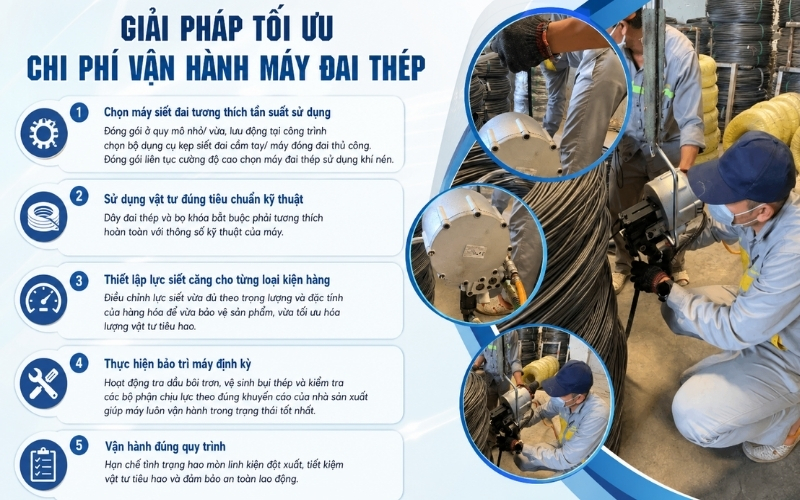 Giải pháp tối ưu chi phí vận hành máy đai thép