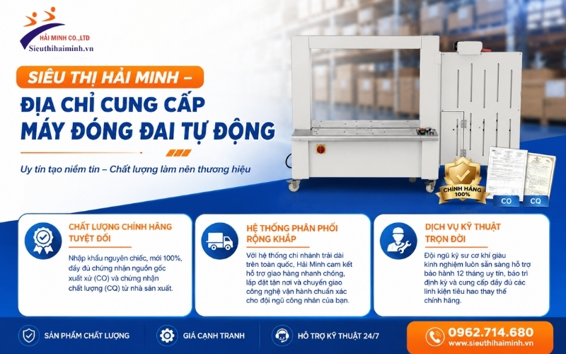 Hải Minh – Địa chỉ cung cấp máy đóng đai tự động