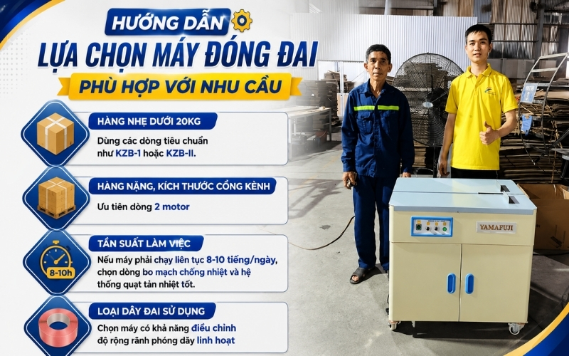 Hướng dẫn lựa chọn máy đóng đai phù hợp với nhu cầu