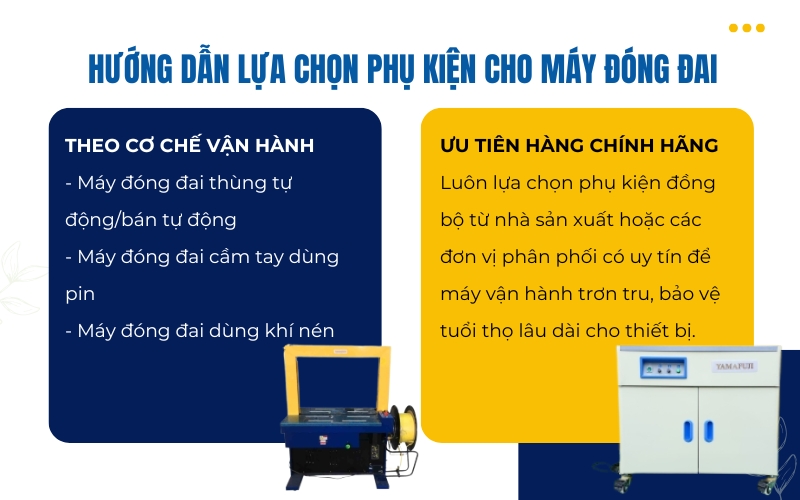 Hướng dẫn lựa chọn phụ kiện cho máy đóng đai