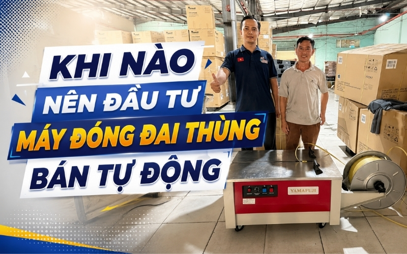 Khi Nào Nên Đầu Tư Máy Đóng Đai Thùng Bán Tự Động