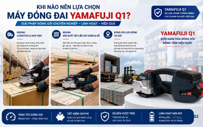 Khi nào nên lựa chọn máy đóng đai Yamafuji Q1
