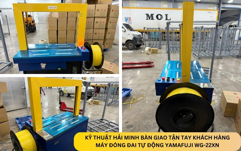 Kỹ thuật Hải Minh bàn giao Máy đóng đai tự động Yamafuji WG-22XN