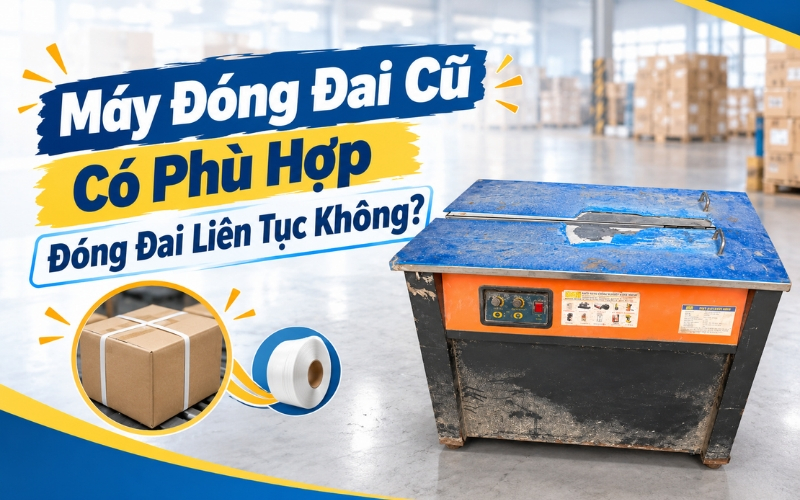 Máy Đóng Đai Cũ Có Phù Hợp Đóng Đai Liên Tục Không