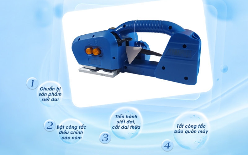 Hướng dẫn sử dụng máy siết đai chạy pin Yamafuji JD-13
