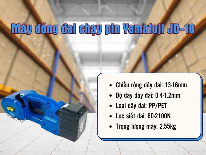 Máy đóng đai chạy pin Yamafuji JD-16