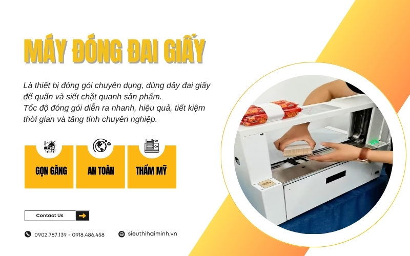 Máy đóng đai giấy là gì