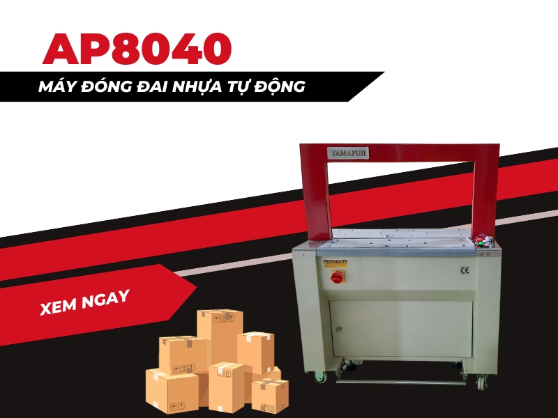 Máy đóng dây đai nhựa tự động AP8040 Yamafuji