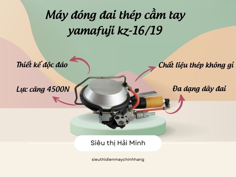 Ưu điểm khác biệt của máy đóng đai thép Yamafuji KZ-16/19
