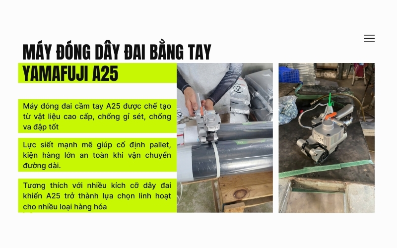 Máy đóng dây đai bằng tay Yamafuji A25 dưới 6 triệu