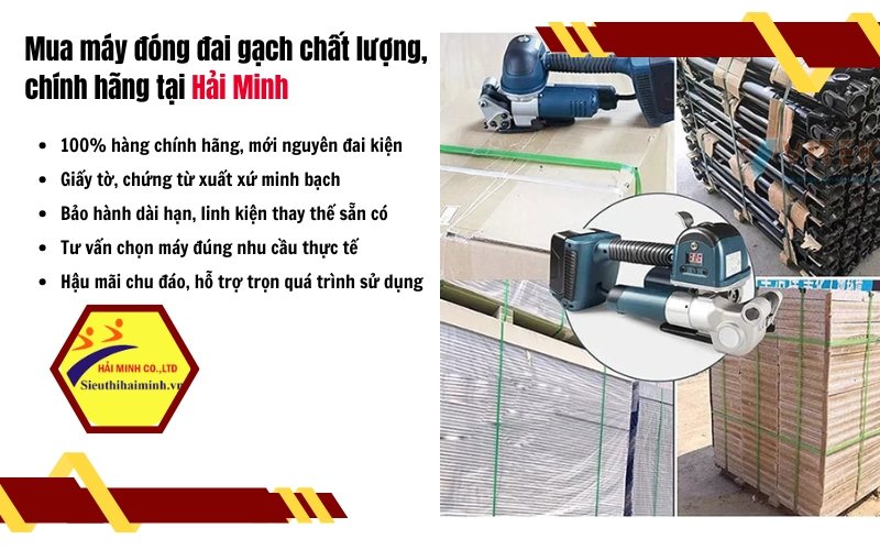 Mua máy đóng đai gạch chất lượng, chính hãng ở đâu?