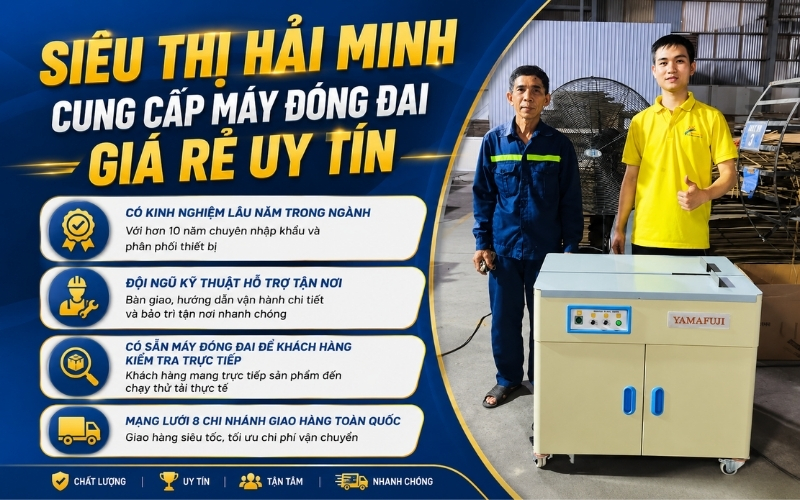 Mua máy đóng đai giá rẻ ở đâu uy tín