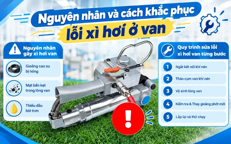 Nguyên nhân và cách khắc phục lỗi xì hơi ở van