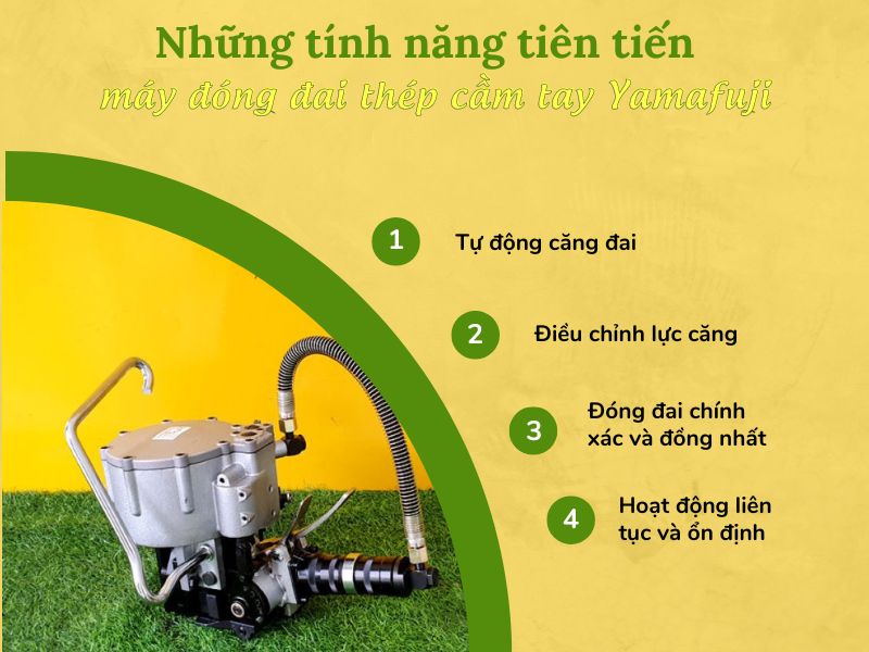 Những tính năng tiên tiến của máy đóng đai thép cầm tay Yamafuji