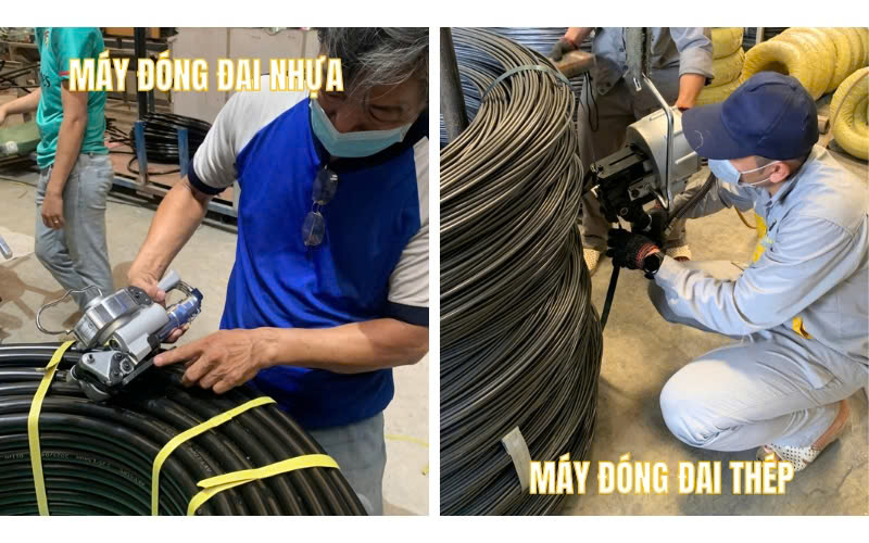 Phân loại máy siết đai bao gồm siết đai nhựa và siết đai thép