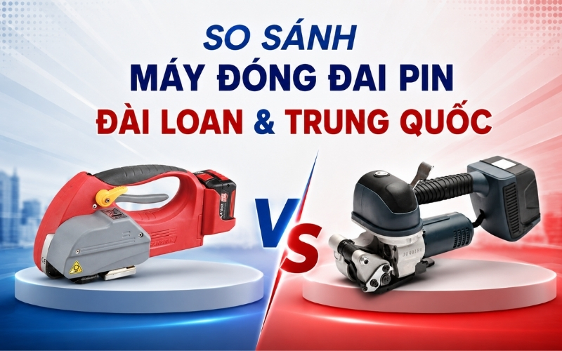 So Sánh Máy Đóng Đai Pin Đài Loan & Trung Quốc