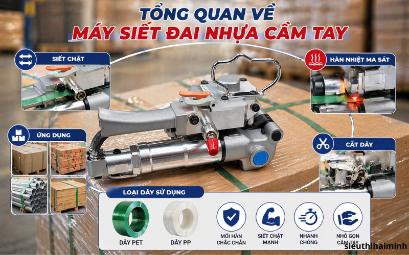 Tổng quan về máy siết đai nhựa cầm tay
