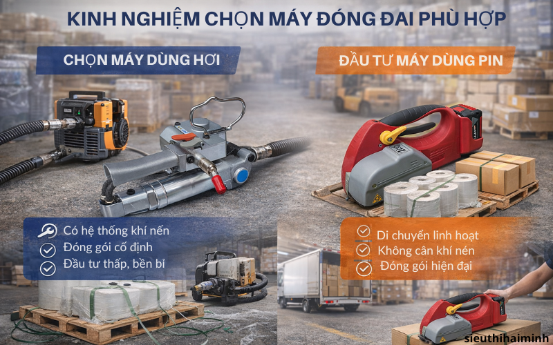 Kinh nghiệm chọn máy đóng đai nhựa cầm tay phù hợp  