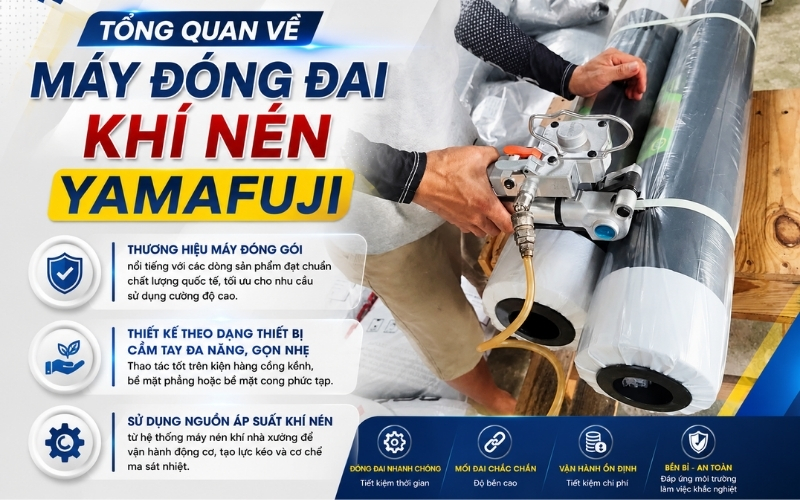 Tổng quan về máy đóng đai khí nén Yamafuji