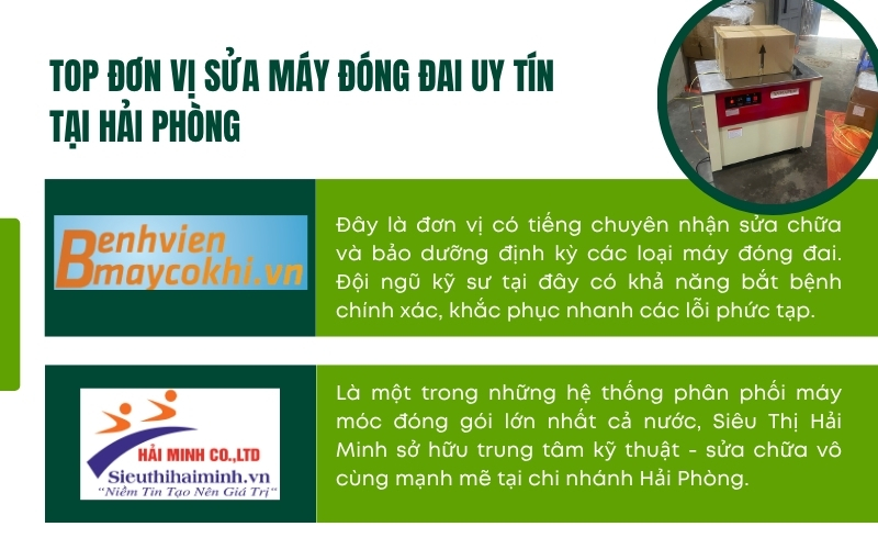 Top đơn vị sửa máy đóng đai uy tín tại Hải Phòng