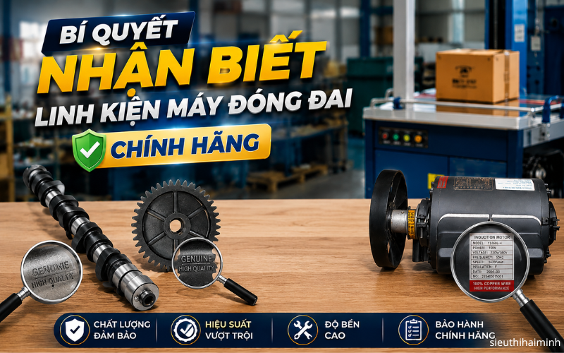 Bí quyết nhận biết linh kiện máy đóng đai chính hãng