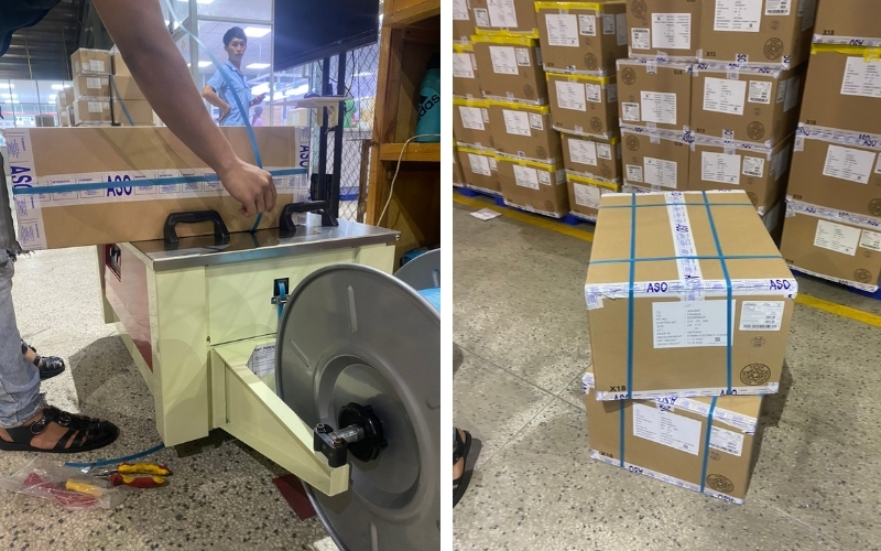 Chọn máy đóng dây đai bán tự động cho xưởng tầm trung