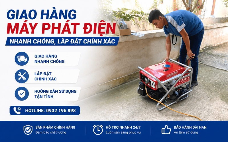 Giao hàng máy phát điện nhanh chóng, lắp đặt chính xác
