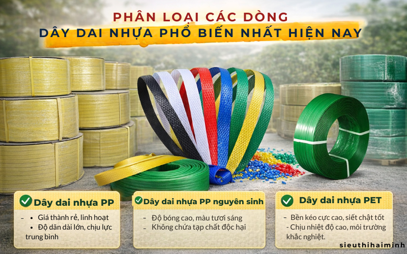 Phân loại các dòng dây đai nhựa phổ biến nhất hiện nay