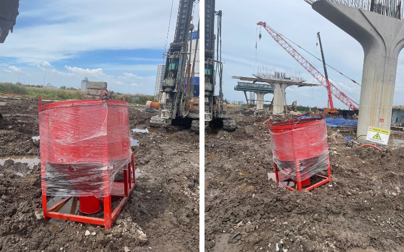 Kỹ thuật bàn giao Phễu đổ bê tông HM12 cho khách