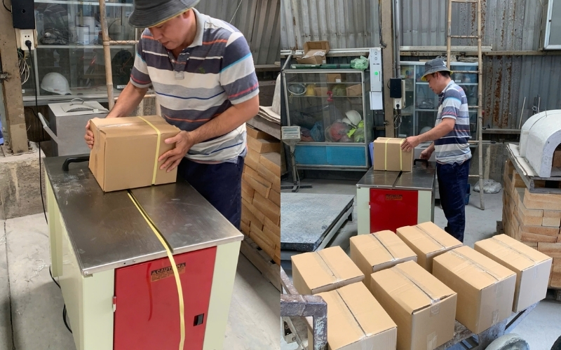 Máy đai kiện hàng bán tự động