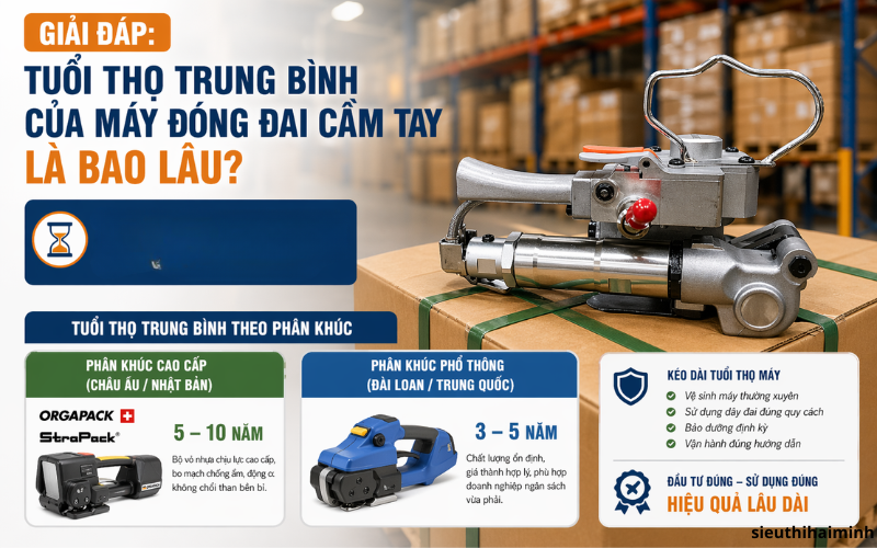  Giải đáp: Tuổi thọ trung bình của máy đóng đai cầm tay là bao lâu?
