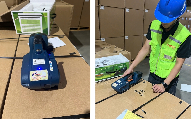 Máy đóng dây đai cầm tay sử dụng pin