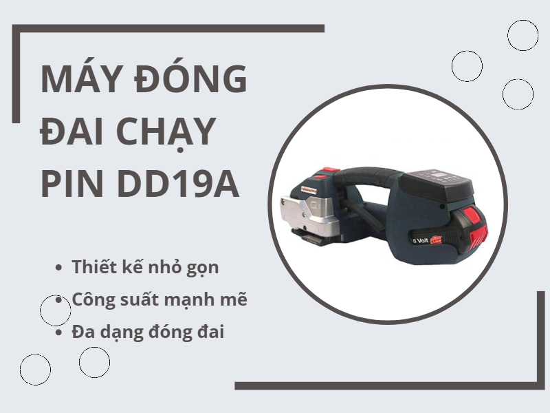 Máy đóng đai chạy pin độc quyền tại Hải Minh