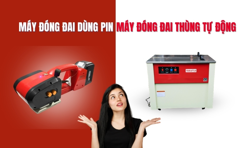 Máy đóng đai dùng pin thay thế máy đóng đai thùng tự động?