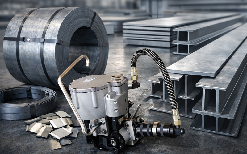 Máy đóng đai thép và nguyên lý hoạt động