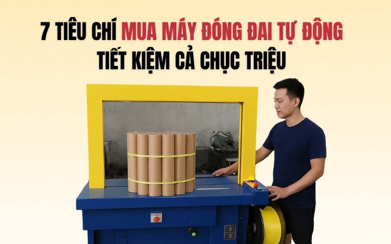 7 tiêu chí mua máy đóng đai tự động tiết kiệm cả chục triệu