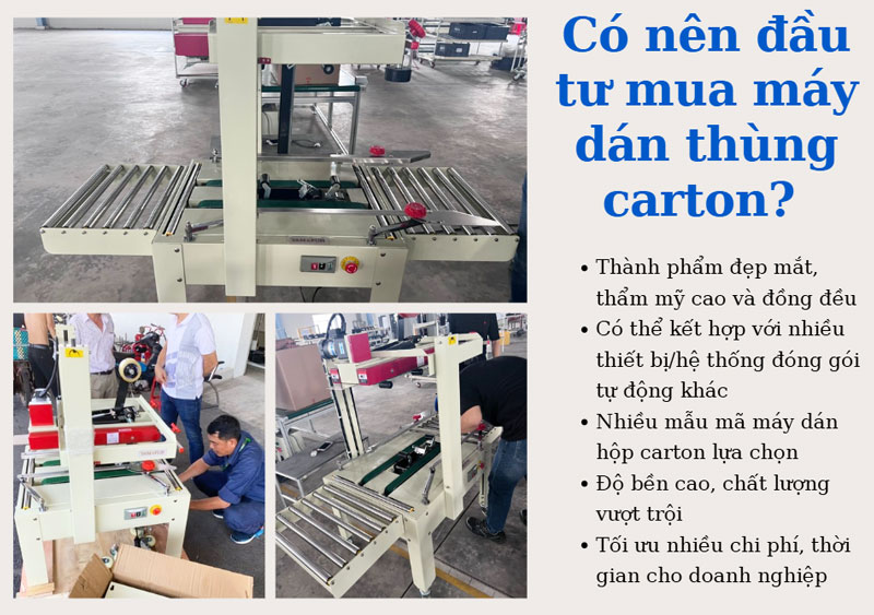 Có nên đầu tư mua máy dán thùng carton?