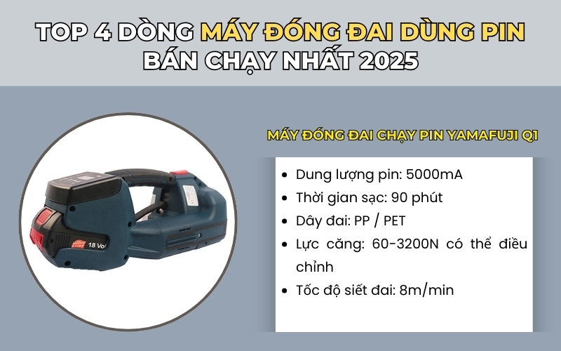 Máy đóng đai chạy pin Yamafuji Q1