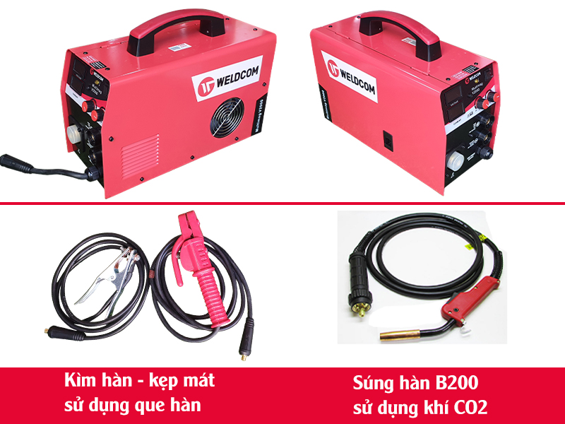  phụ kiện theo Máy hàn MIG không dùng khí Multimag Weldcom V2000