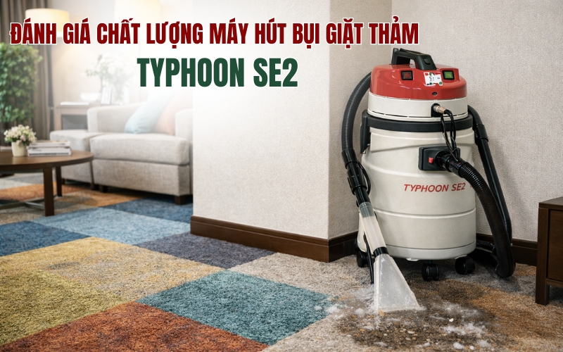 Đánh giá chất lượng máy hút bụi giặt thảm TYPHOON SE2