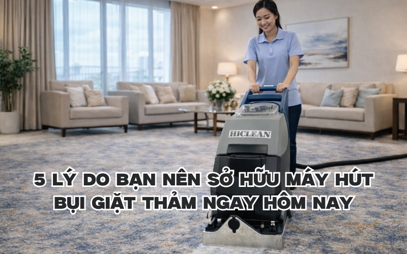 5 lý do bạn nên sở hữu máy hút bụi giặt thảm ngay hôm nay