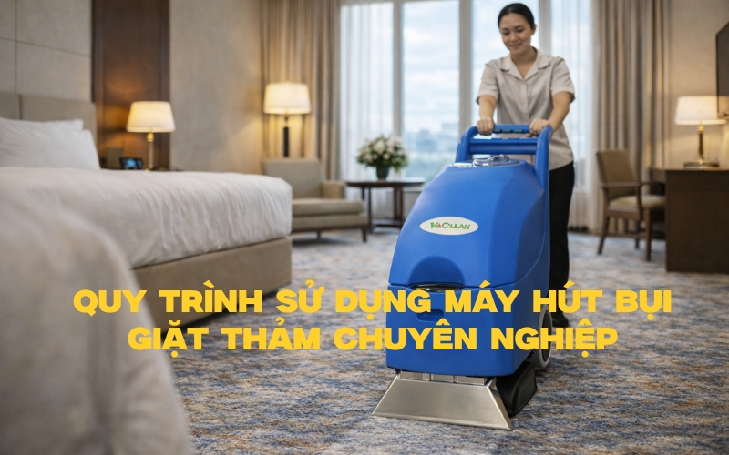 Quy trình sử dụng máy hút bụi giặt thảm chuyên nghiệp