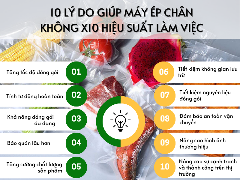 10 lý do giúp máy ép chân không x10 hiệu suất làm việc