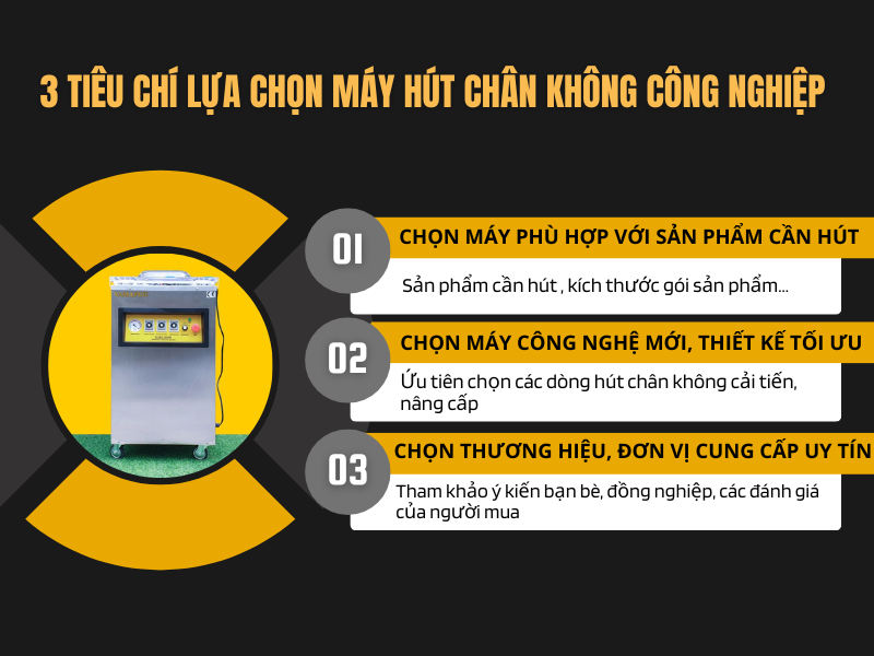 3 tiêu chí lựa chọn máy hút chân không công nghiệp bạn cần phải biết