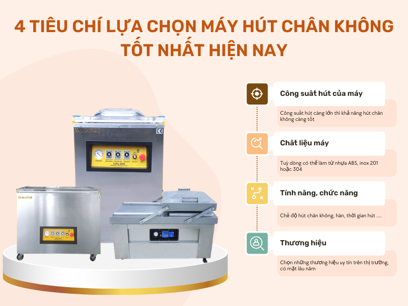 4 tiêu chí lựa chọn máy hút chân không tốt nhất hiện nay
