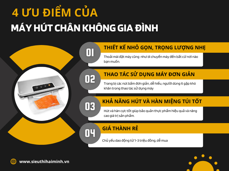 Vì sao nên sử dụng máy hút chân không mini cho gia đình