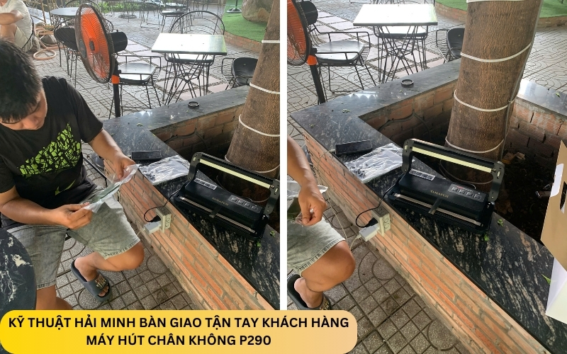 Kỹ thuật Hải Minh bàn giao Máy hút chân không P290