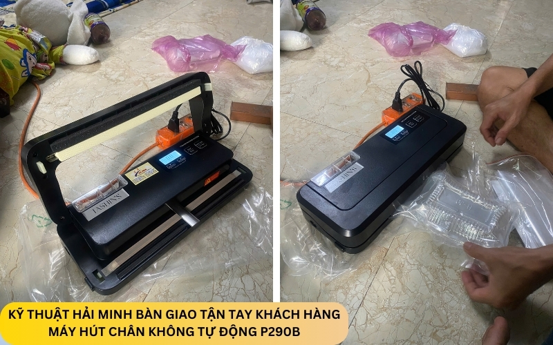 Kỹ thuật Hải Minh bàn giao Máy hút chân không tự động P290B