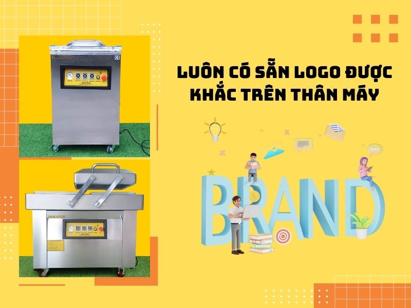 Luôn có logo được khắc trên thân máy rõ ràng, đẹp mắt