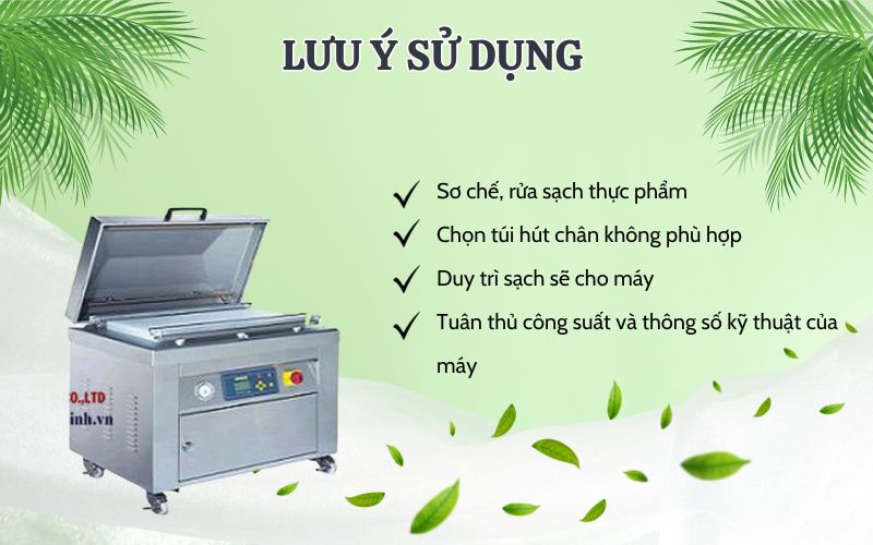 Lưu ý sử dụng máy hút chân không SP-800